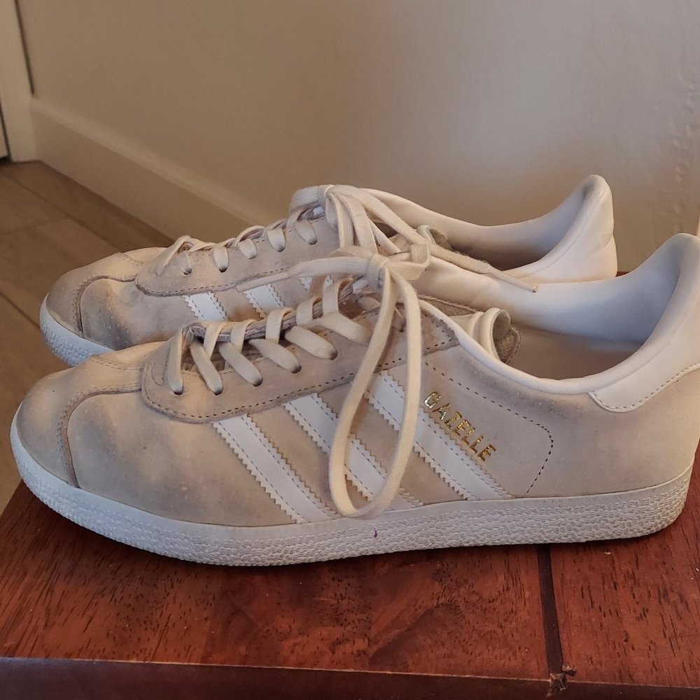Adidas white Gazelle sneakers